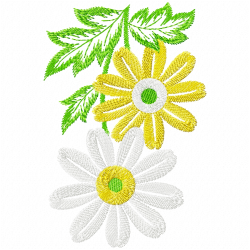 Flowers And Tree Embroidery Design 3